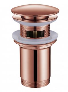 Донный клапан с переливом ABBER AF0010MRG розовое золото матовое